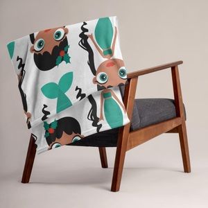 Kritter Christmas Mermaid Throw Blanket